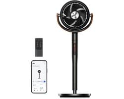 Stille Staande Ventilator met Afstandsbediening en Omni-Directionele Oscillatie - 1650 m³/u Luchtcirculator