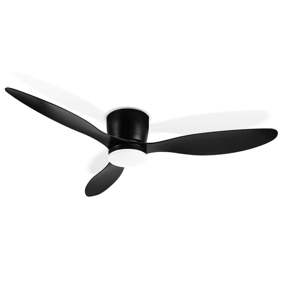40W LED Plafondventilator met verlichting 132 cm Ventilator met LED verlichting Dimbaar met afstandbediening Zwart en Wit — afbeelding 1