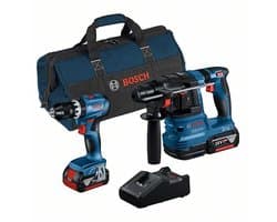 Bosch Combiset GSB 18V-45+GBH 18V-22+2x4.0Ah+G