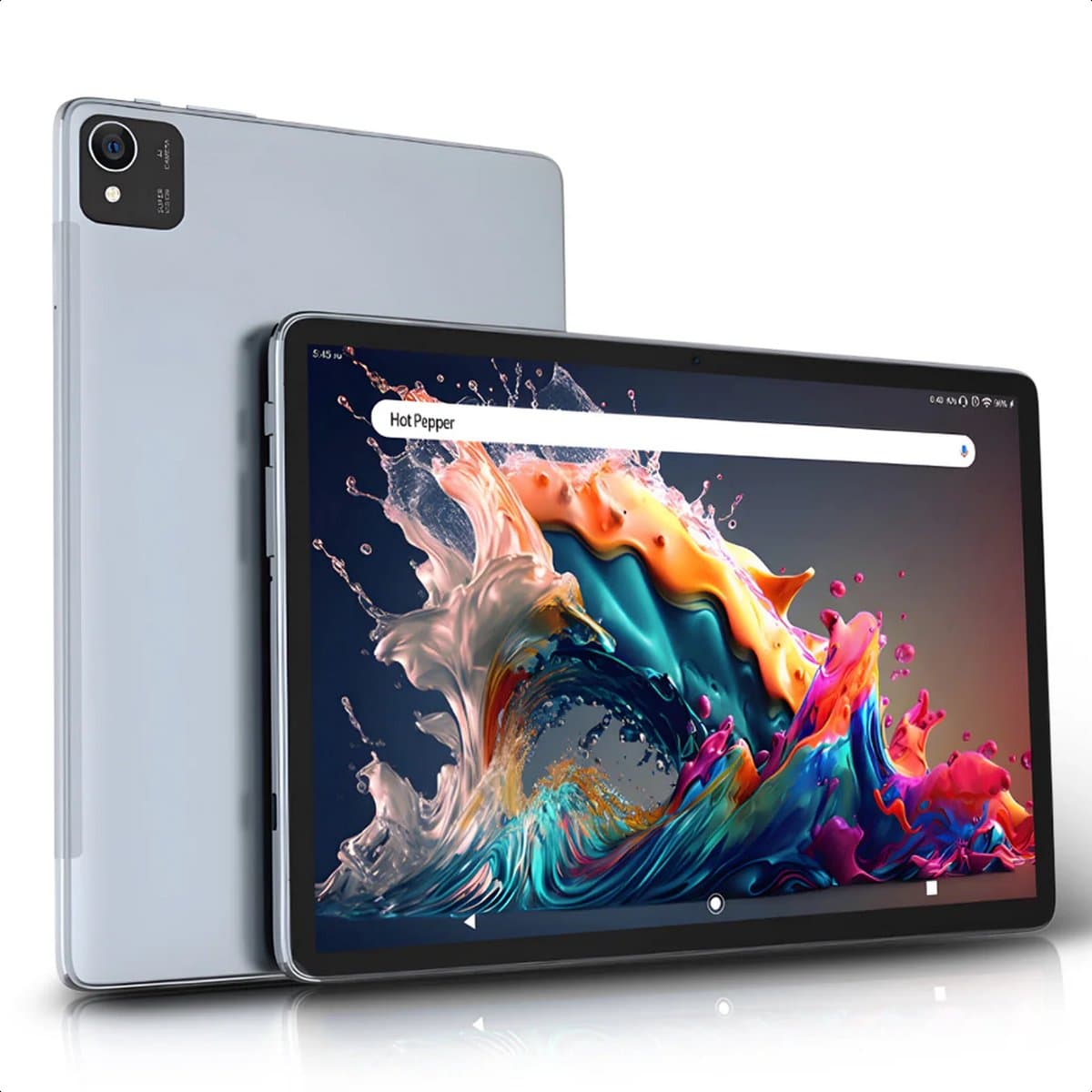 Hot Pepper DT20 - Android 12 (2024) Tablet - WiFi - 6GB RAM - 128GB - Octa Core Processor - 10.1 inch - GPS - 7000 mAh - Grijs — afbeelding 1