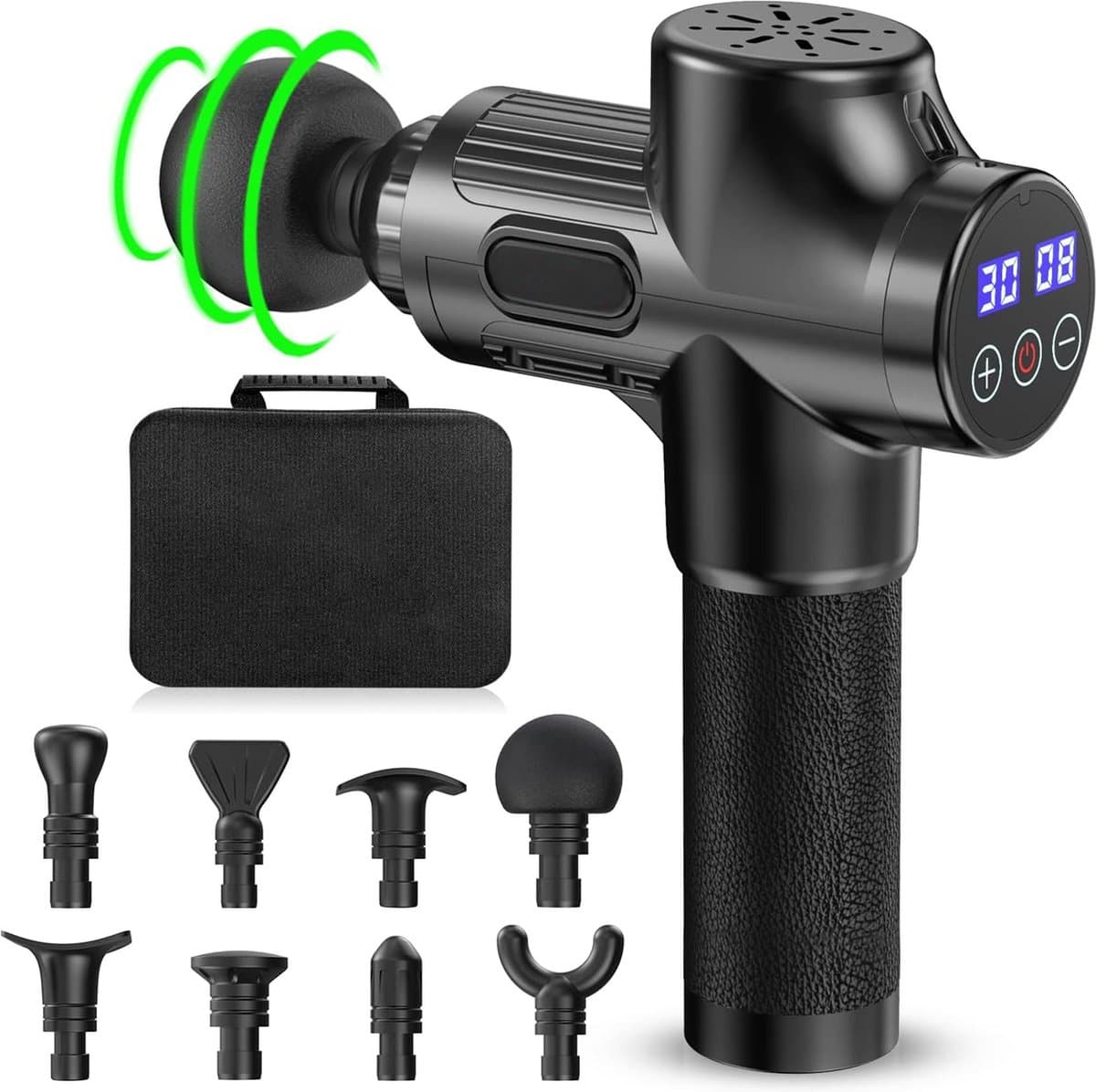 White-Label® Massage Gun Professioneel - Massage Apparaat - Theragun - Zwart — afbeelding 1