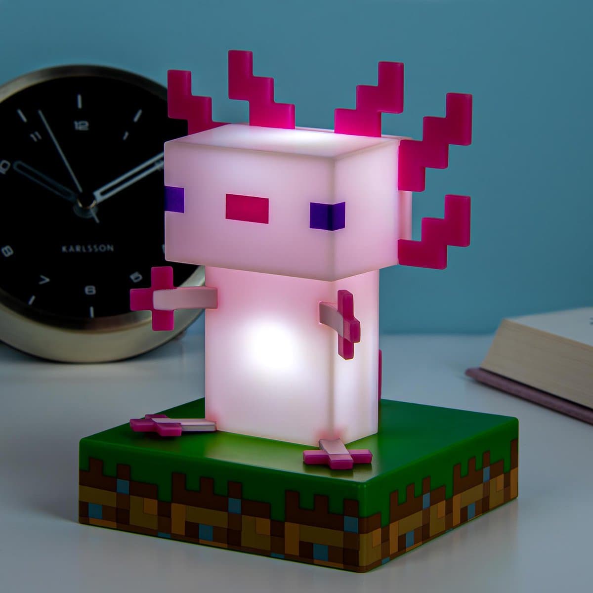 Minecraft Axolotl Icon Light – Officieel Gelicentieerde Vrijstaande Bureaulamp, Gamingkamer Decor & Nachtlamp Cadeau voor Jongens en Meisjes- Paladone — afbeelding 1