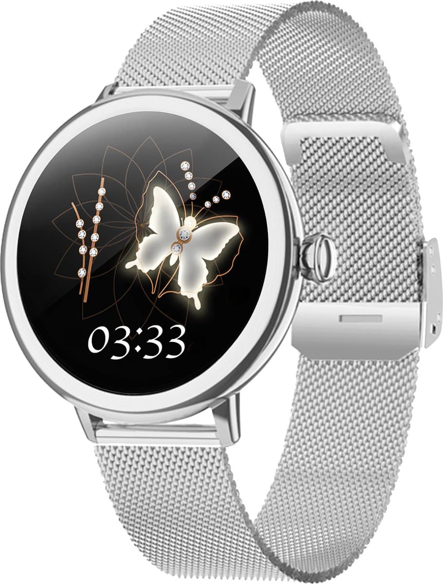 Bizoule Smartwatch Beleza - Smartwatch Dames Zilver - 1.1 AMOLED Touchscreen - 40mm - Horloge met Belfunctie - Stappenteller - Android en iOS — afbeelding 1