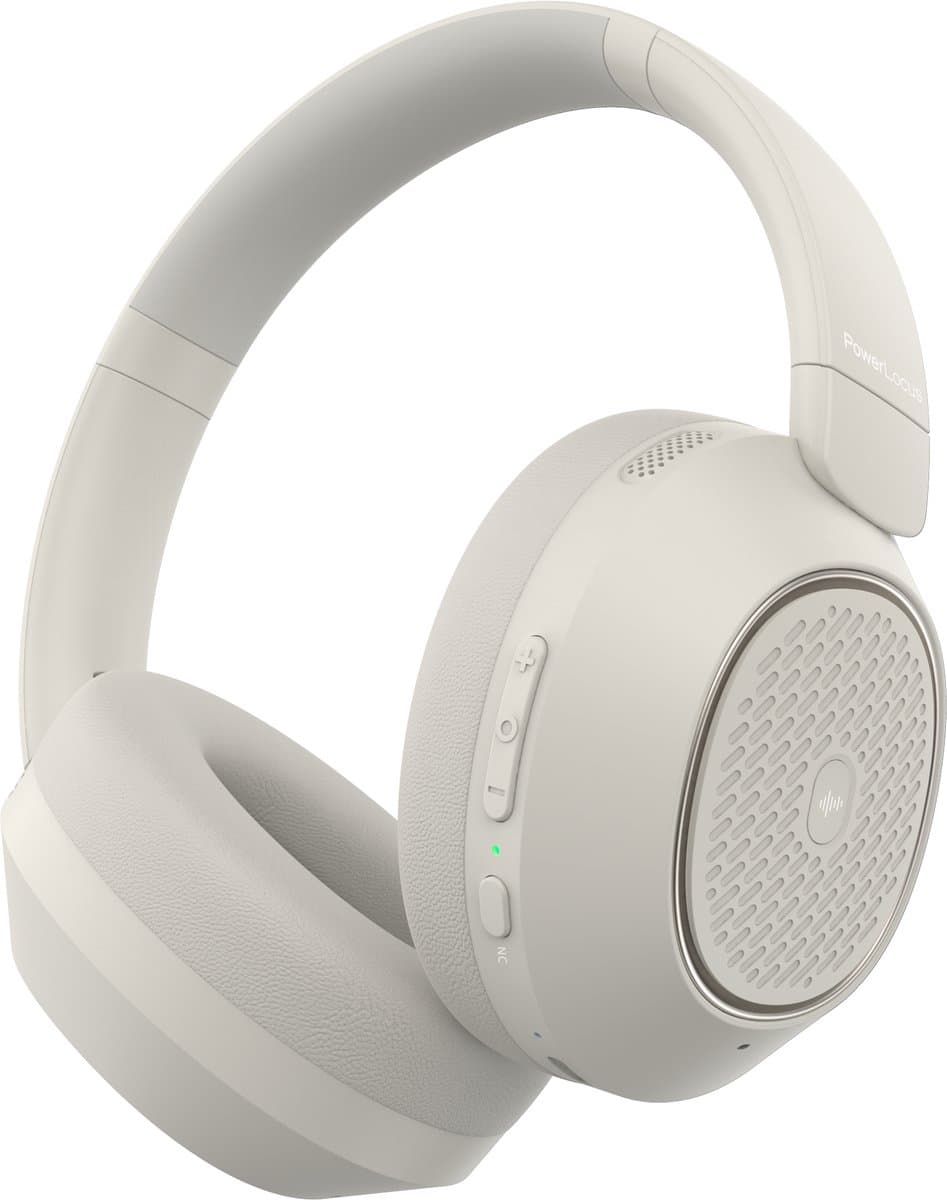 PowerLocus - Universe - Active Noise Cancelling Koptelefoon - Hybric ANC mode - 60+ uur batterijduur - Over-Ear - Microfoon - Koptelefoons - Deep Bass Modi - Sand — afbeelding 1