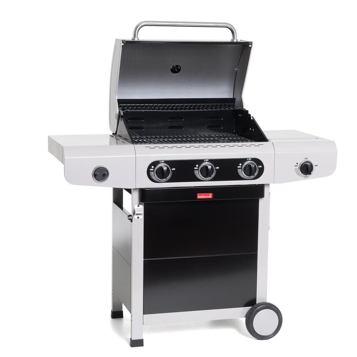 Barbecook Siesta 310 Black Edition - Gas BBQ barbecue - 3 Branders - Met zijbrander - 1 vaste zijtafel — afbeelding 1