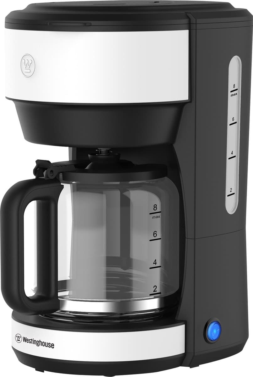 Westinghouse Koffiezetapparaat – Filterkoffie – Glazen Kan – 10 Koppen – Filter-koffiezetapparaat – Herbruikbare Filter – 1000W – Wit — afbeelding 1