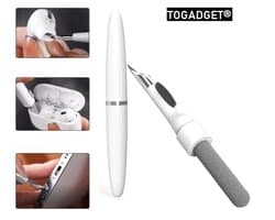 Togadget® - Schoonmaakkits oordopjes - Airpods Pro 3 2 1 Cleaner Kit - Bluetooth Oortelefoon Cleaning Pen - Oordopjes Case Cleaning Tools - Apple Airpods Schoonmaakset 3-in-1- Air Pod Oordopjes Reinigen Schoonmaken
