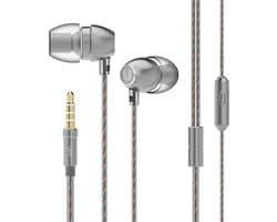 UiiSii HM7 - In Ear - Oortjes met draad en microfoon - 120cm- 3,5mm Audiokabel - Grijs