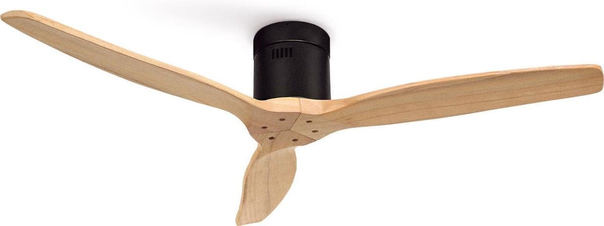 CREATE - Plafondventilator 40W silent Ø132 cm - Met Afstandsbediening - 6 Snelheden - Timer - Zomer/Winter functie - Zwart - WIND CALM — afbeelding 1