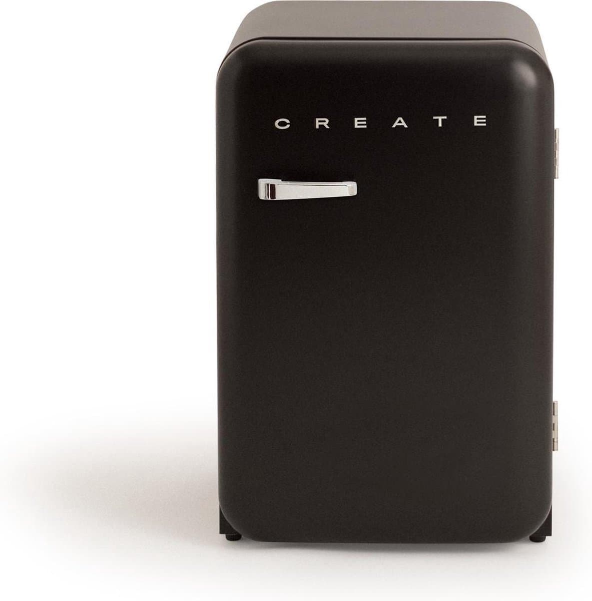 CREATE - Koelkast in retrostijl - Zwart - Handvat Zilver - FRIDGE RETRO 107L — afbeelding 1