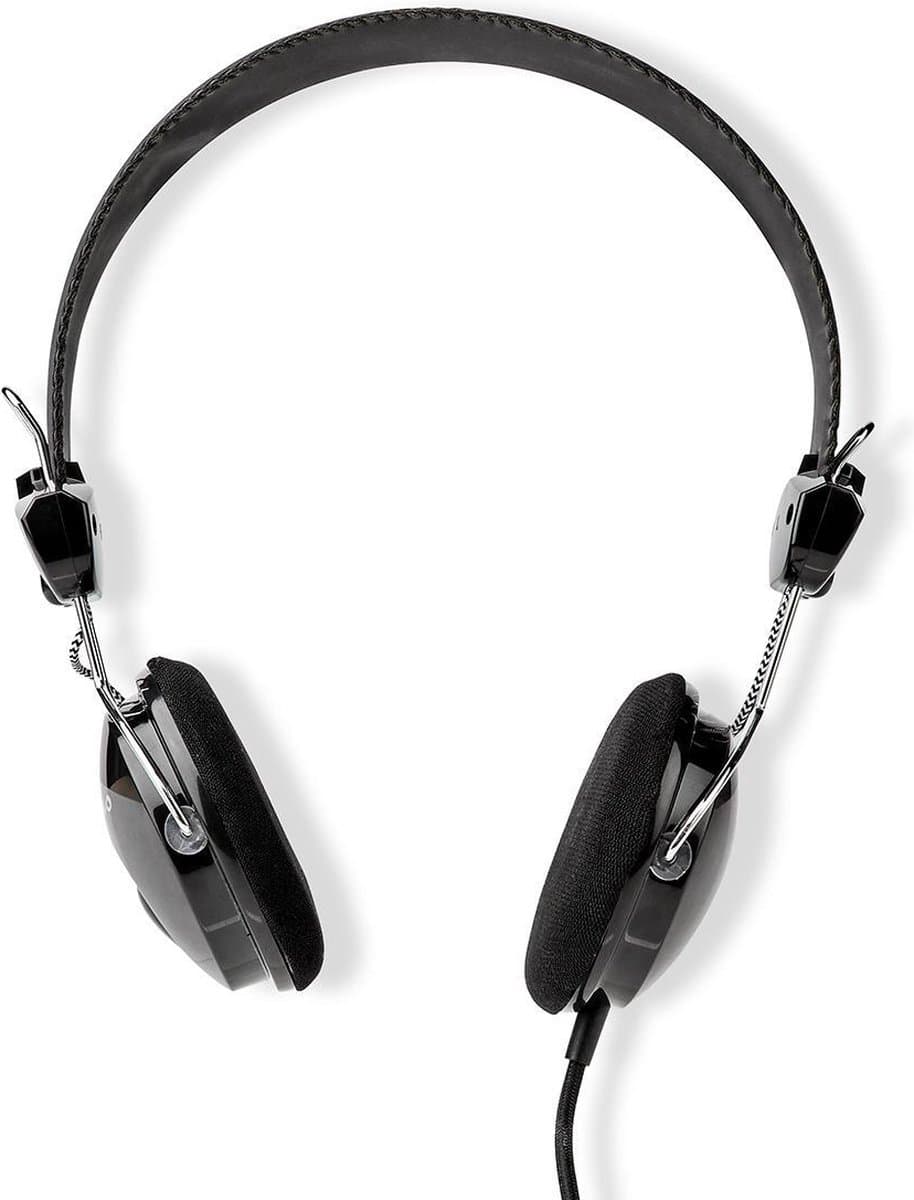 Nedis Bedrade On-ear Koptelefoon - 3,5 mm - Kabellengte: 1.10 m - Zwart — afbeelding 1