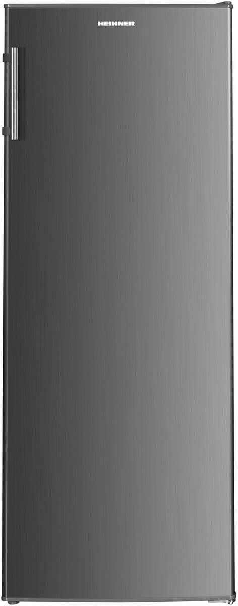 Heinner HF-HM242XE++ Koelkast 242 L – Energieklasse E – Instelbare Thermostaat – LED-verlichting – 4 Glazen Plateaus – Omkeerbare Deur – RVS – 5 Jaar Garantie — afbeelding 1