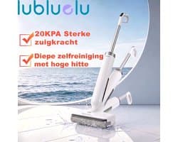 Lubluelu T9 nat- en droogzuiger - 180° ultradunne liggende stand - 20Kpa Draadloze Nat- en droogzuiger met zelfreinigend systeem – LCD-scherm - Alles-in-één vloerreiniger - Geschikt voor Harde vloer
