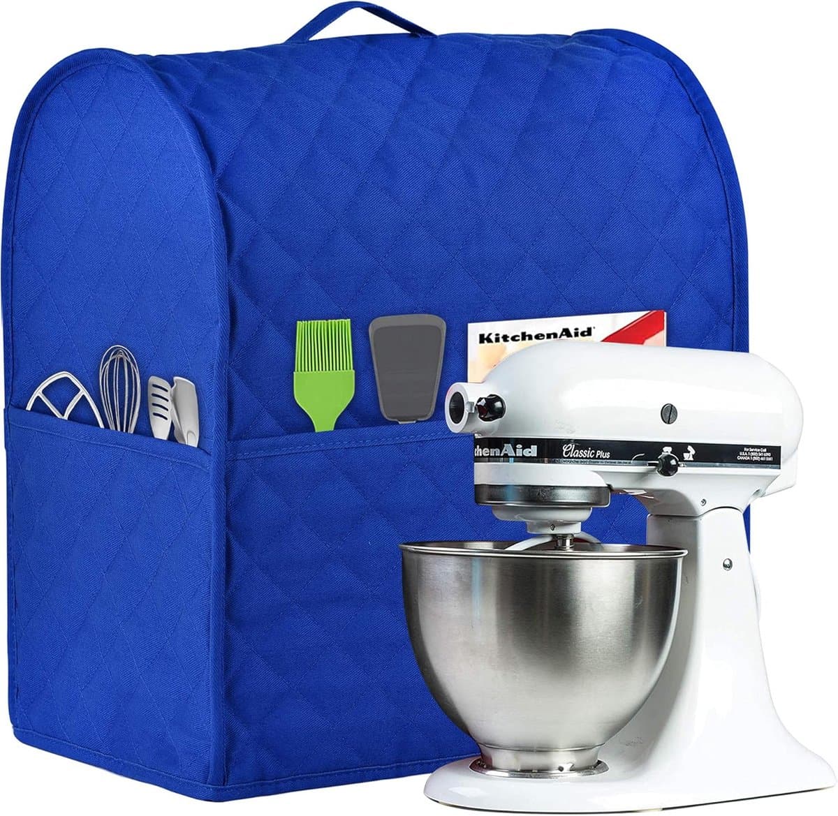 Mixerhoes Beschermhoes - Keukenmachine Cover - Keuken Organisatie - Handige Opbergvakken - Universeel - Blauw — afbeelding 1