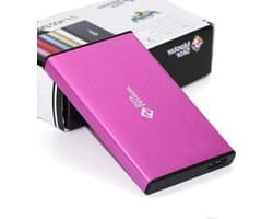 Externe harde schijf - Draagbare opslag - Bestanden opslaan - Supersnelle USB 3.0 - 160 GB - Roze