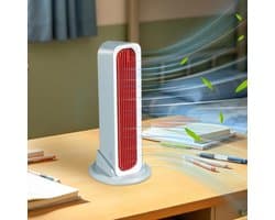 Bladloze torenventilator - Torenventilator voor de slaapkamer - Draagbare oplaadbare ventilator - Drie windsnelheden - Persoonlijke koelventilator - Geschikt voor kantoren, woonkamers, slaapkamers, bureaus en nachtkastjes - Blauw - 77,4*314,1*82 mm