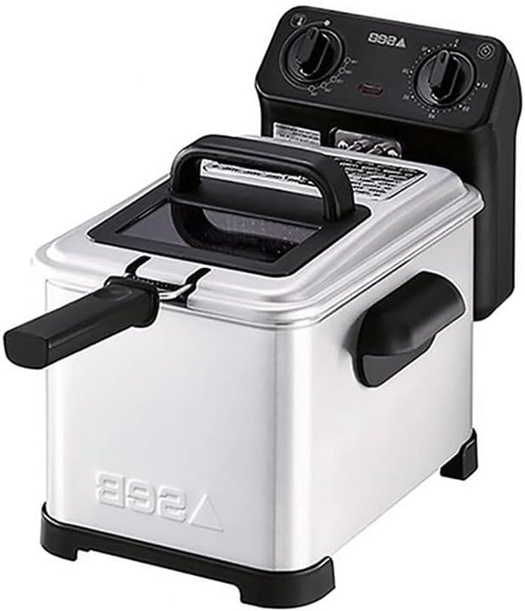 Friteuse - Frituurpan - Lekker Frituren - Snelle Opwarming - 4 Liter - RVS Zwart — afbeelding 1