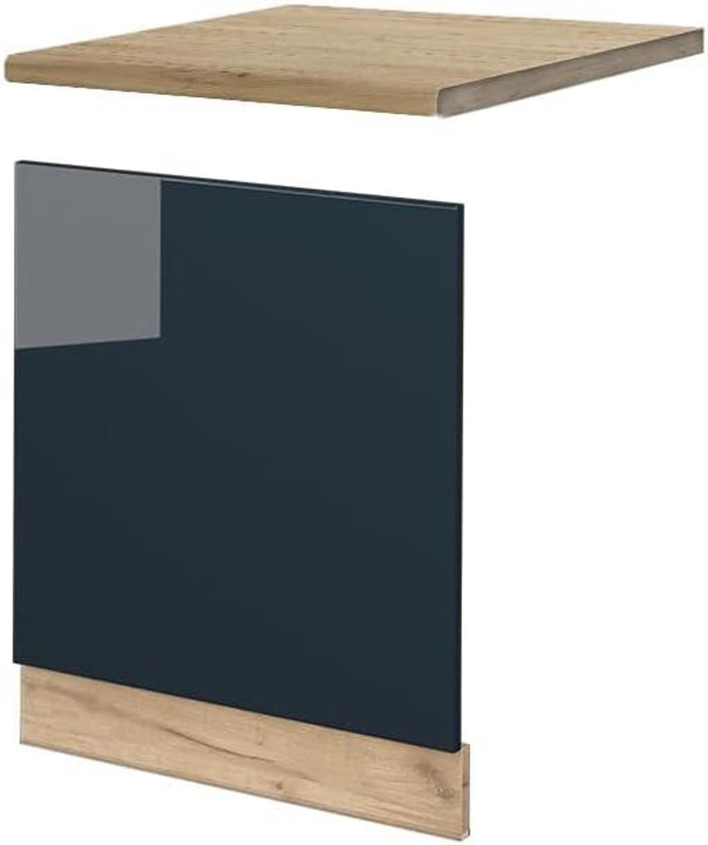 Vaatwasserpaneel - Keukenfront Frontpaneel - Keuken Verbeteren - Donkerblauw Hoogglans - 60 cm Breed - Blauw — afbeelding 1