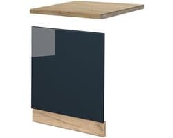 Vaatwasserpaneel - Keukenfront Frontpaneel - Keuken Verbeteren - Donkerblauw Hoogglans - 60 cm Breed - Blauw