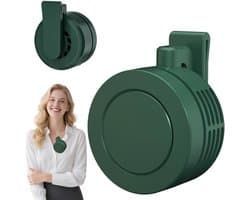 Mini Ventilator - Clip-On Ventilator - Handventilator - 3 Snelheidsinstellingen - Nekventilator - Oplaadbaar via USB - Portable Clip Fan - Stille Ventilator - Tafelventilator Waaier Handwaaier - Ideaal voor op reis, kamperen of reizen - Groen
