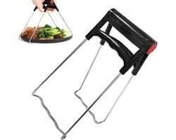 Heteluchtfriteuse Tang, heteluchtfriteuse tang, komclips van roestvrij staal, opvouwbare anti-heteluchtclip voor - ShopVlot