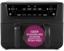 VALI® Airfryer met Stoom Functie - Heteluchtfriteuse - Airfryer - Zwart - 44cm x 41cm x 31cm