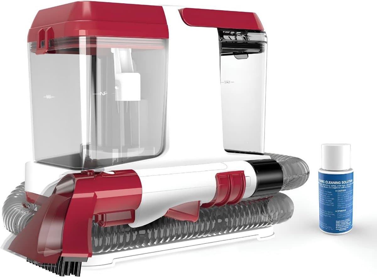 VALI® Vlekkenreiniger - Dubbele Watertanks - Draagbare Wasstofzuiger - Rood - 26cm x 25cm x 26cm — afbeelding 1