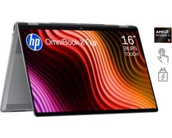 HP OmniBook X Flip NGAI 16-ar0751nd - 2-in-1 Copilot+ Laptop - 16 inch - Ryzen AI 5 - 16 GB RAM - 512 GB SSD - Windows 11 Home