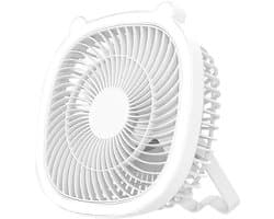Oplaadbare campingventilator met led-lantaarn – draagbare ventilator voor tenten en buiten