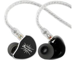 Kiwi Ears Belle - In-Ear Monitors - IEM - 10 mm DLC Dynamische Driver - Audiofiele Oordoppen - Verwisselbare Kabel - 3,5 mm - Black
