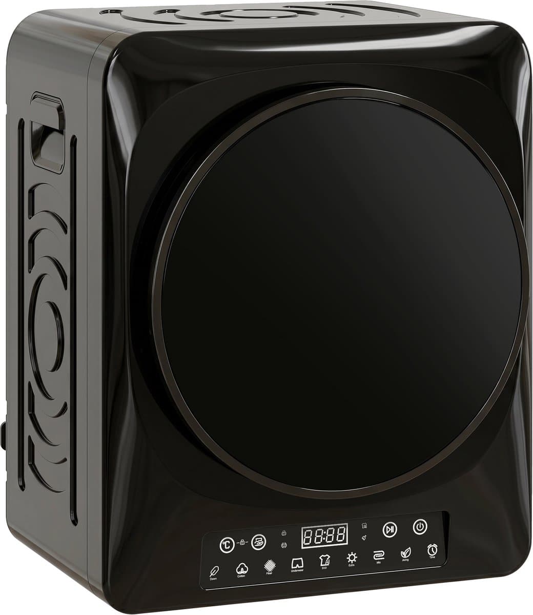 ECTEATOY® Wasdroger 1000W - Luchtafvoerdroger met ECO & Extra Droog Modus - 54 dB - Timer & Touchscreen - 5 kg - Zwart — afbeelding 1