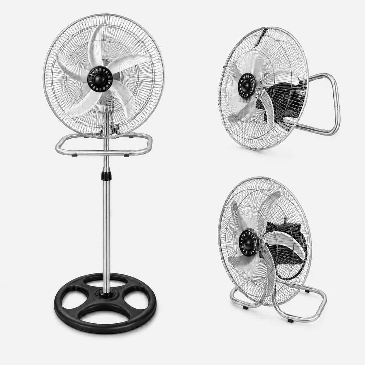 Umarko - 3-in-1 Stille Statiefventilator 65W Turbo - Hoogteverstelbaar - Wandmontage - 50 cm — afbeelding 1