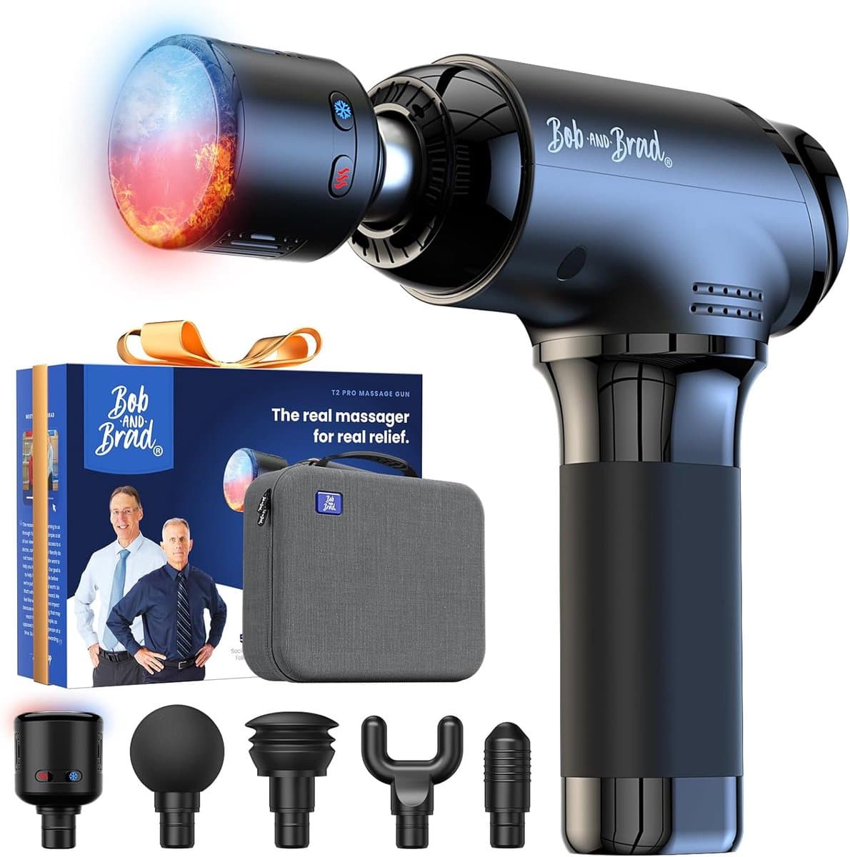 SnelShoppen - Professioneel Massagepistool voor Diepe Weefselmassage, Warmte- & Koudekop, Ergonomisch Ontwerp, 10mm Amplitude, 4000mAh, USB-C Opladen, — afbeelding 1