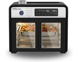Dubbele Deur Oven - Compacte Keukenoven - Veelzijdig Koken - 18 Kookprogramma's - 28 Liter - Zwart