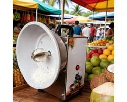 Elektrische Kokosrasp - Kokosvlees Machine - Kokos Verwerken - Drie Snelheden Instelbaar - 35 kg Per Uur - Zilver