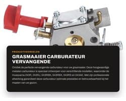 Dailygoods- Carburateur Vervanging - Metalen Carburateur - Aftermarket Carburateur - Geschikt voor 243R/243RJ/543RBK/543RBX/543RS/543AE - Hoogwaardige Kwaliteit - Eenvoudig te Installeren - Motoronderdeel