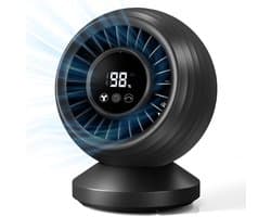 VHV - Tafelventilator - Oscillerende Bureauventilator 8000 mAh - Stille Luchtcirculator met 7 Standen - Kantoor & Slaapkamer - Zwart