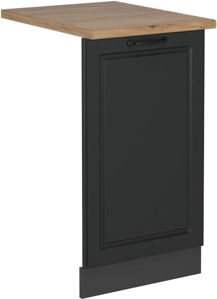 Vaatwasserpaneel - Keukenfront - Keuken renovatie - Interne bediening - 45 cm breed - Antraciet — afbeelding 1