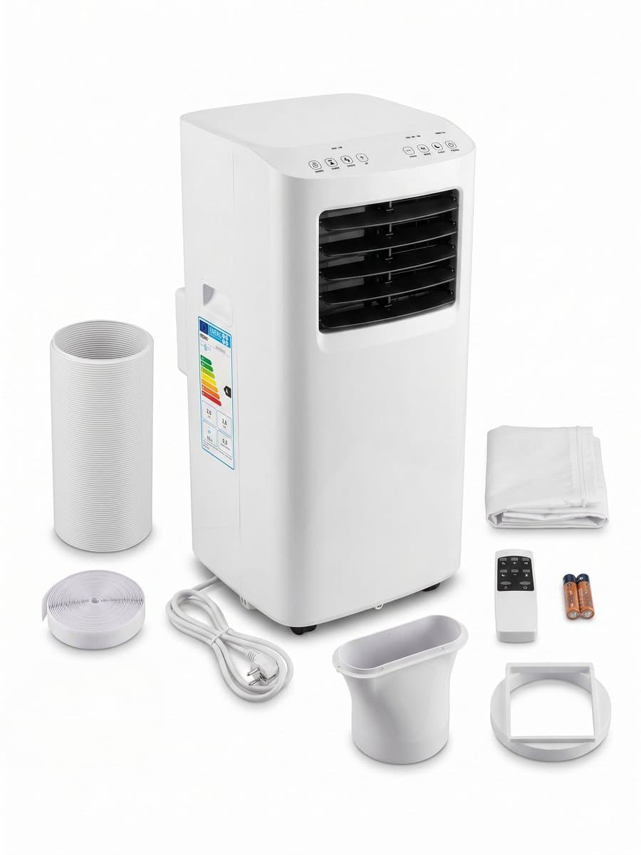 TRONIC® Mobiele airco 7000 BTU - Mobiele airconditioner - Lokale Airco - 3 in 1: koelen, ontvochtigen of ventileren - Temperatuur: 16 tot 31 °C - Geschikt voor ruimtes tot 45 m³ - Bedieningspaneel met soft touch — afbeelding 1