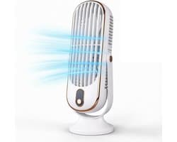 Bureau Torenventilator - Wit - 5 Snelheden - Ultra Stil 22dB - USB Voeding - Turbo Luchtstroom - Afneembare Bladen - Draagbaar - Geschikt voor Kantoor - Slaapkamer en Buiten