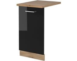Vaatwasserfrontpaneel - Paneel Vaatwasser - Keuken Integratie - Naadloze Inbouw - 45 cm - Zwart hoogglans