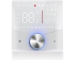 Slimme Thermostaat - WiFi Controller - Energie Besparen - LED Paneel - 12.4 mm Dun - Wit