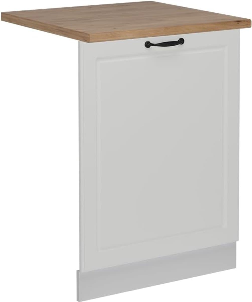 Vaatwasserfrontpaneel - Keukenpaneel - Keuken Integratie - Naadloze Pasvorm - 60 cm - Wit Landhuis — afbeelding 1