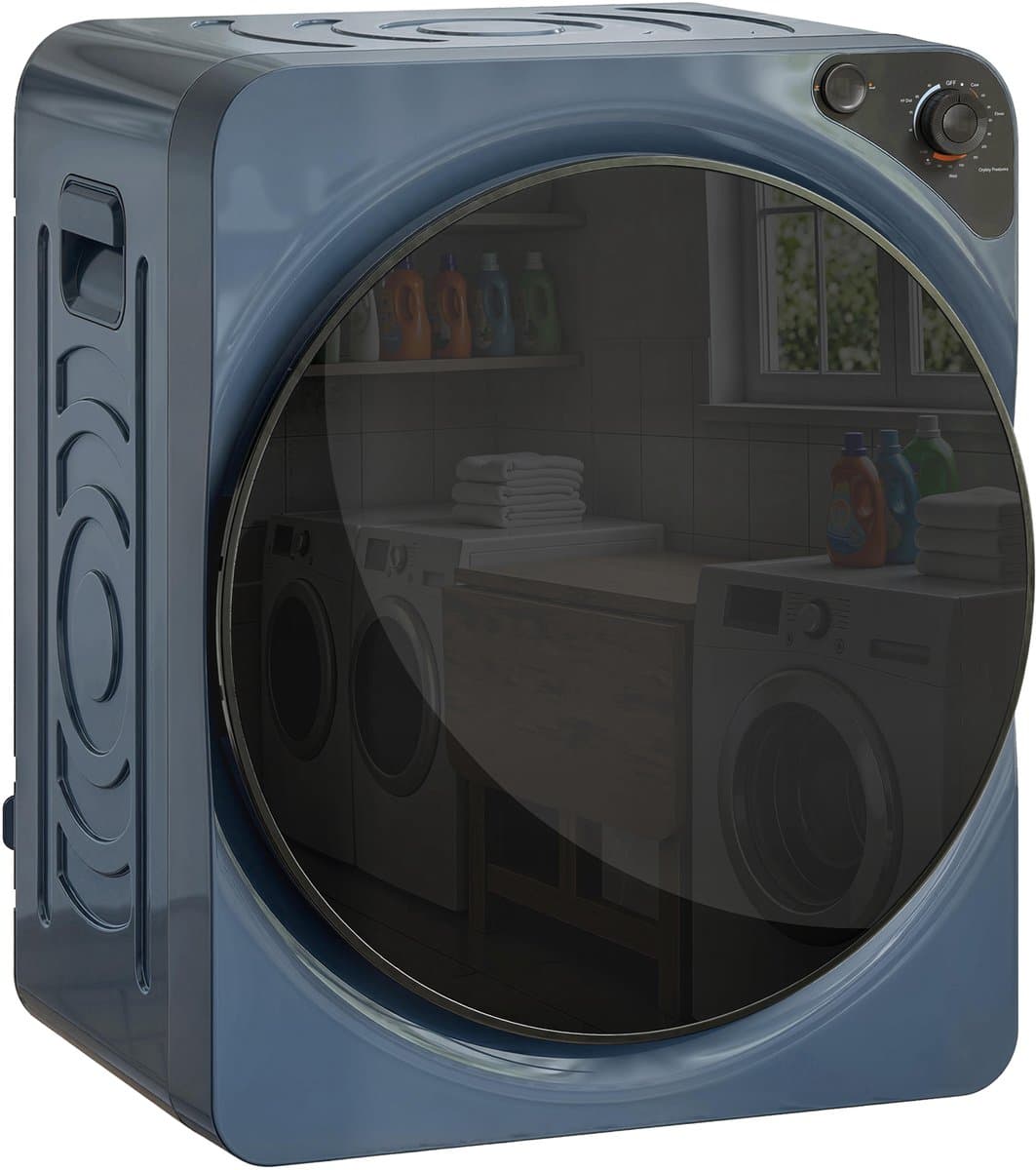 Sogiol® Compacte wasdroger met ventilatie - 1000W elektrische droger - 5 kg capaciteit - 5 droogstanden - roestvrijstalen trommel - blauw — afbeelding 1