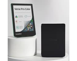 PocketBook Verse Pro Color e-reader Sage Glow – 6 inch – 16 GB – waterdicht + Zwart hoesje – voordeelbundel