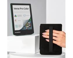 PocketBook Verse Pro Color e-reader Sage Glow – 6 inch – 16 GB – waterdicht + Zwart met elastiek hoesje – voordeelbundel