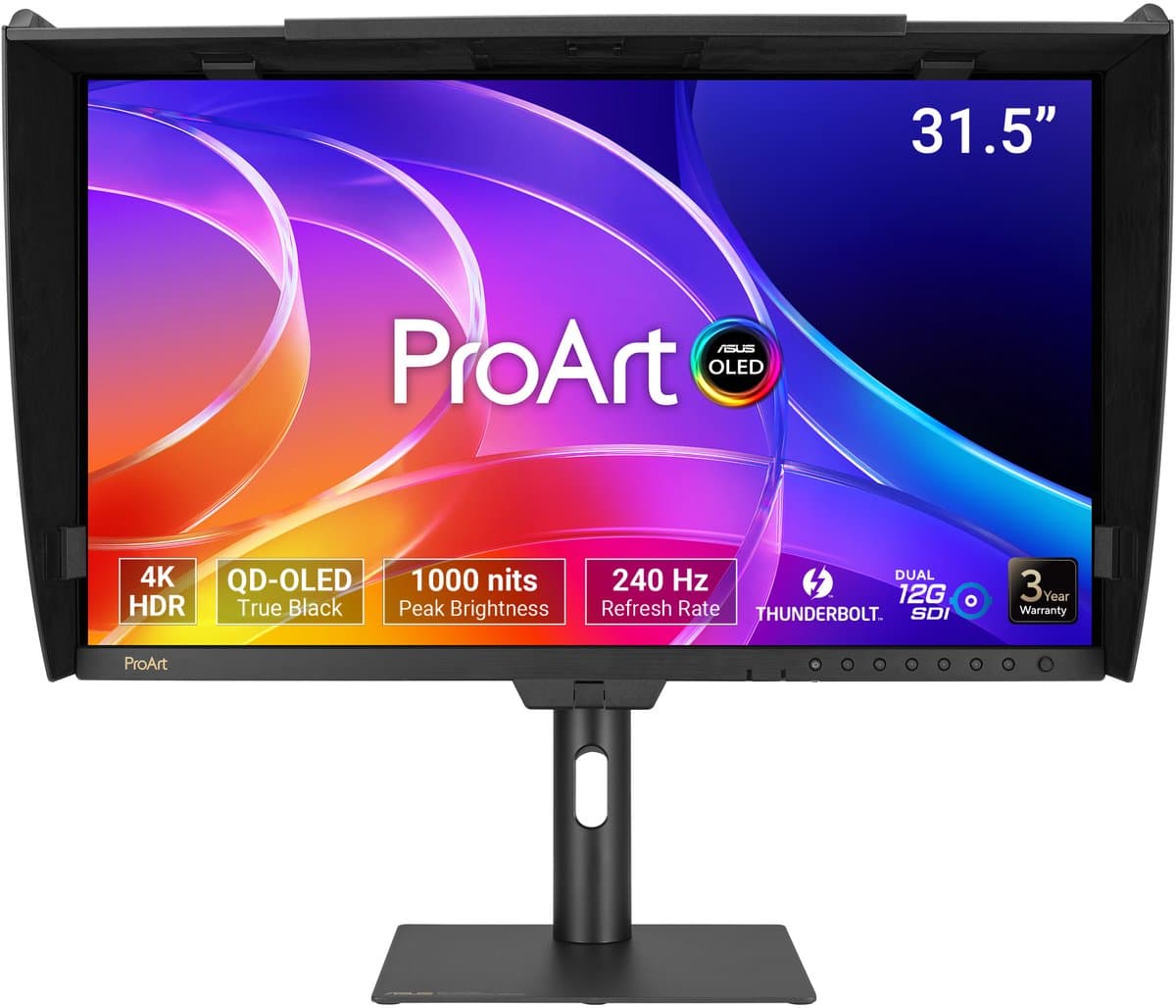 ASUS ProArt Display PA32USD - 44 OLED Grafisch Design Monitor - 99% DCI-P3, ΔE < 1, 240Hz, Self / Auto Calibration - USB-C 96W - Thunderbolt 4 - USB Hub - Dual 12G-SDI - 32 Inch — afbeelding 1