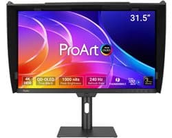 ASUS ProArt Display PA32USD - 44 OLED Grafisch Design Monitor - 99% DCI-P3, ΔE < 1, 240Hz, Self / Auto Calibration - USB-C 96W - Thunderbolt 4 - USB Hub - Dual 12G-SDI - 32 Inch
