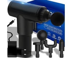 Massagepistool - Spierstimulator - Spierherstel - 6 Intensiteitsniveaus - 16 mm Diepte - Zwart