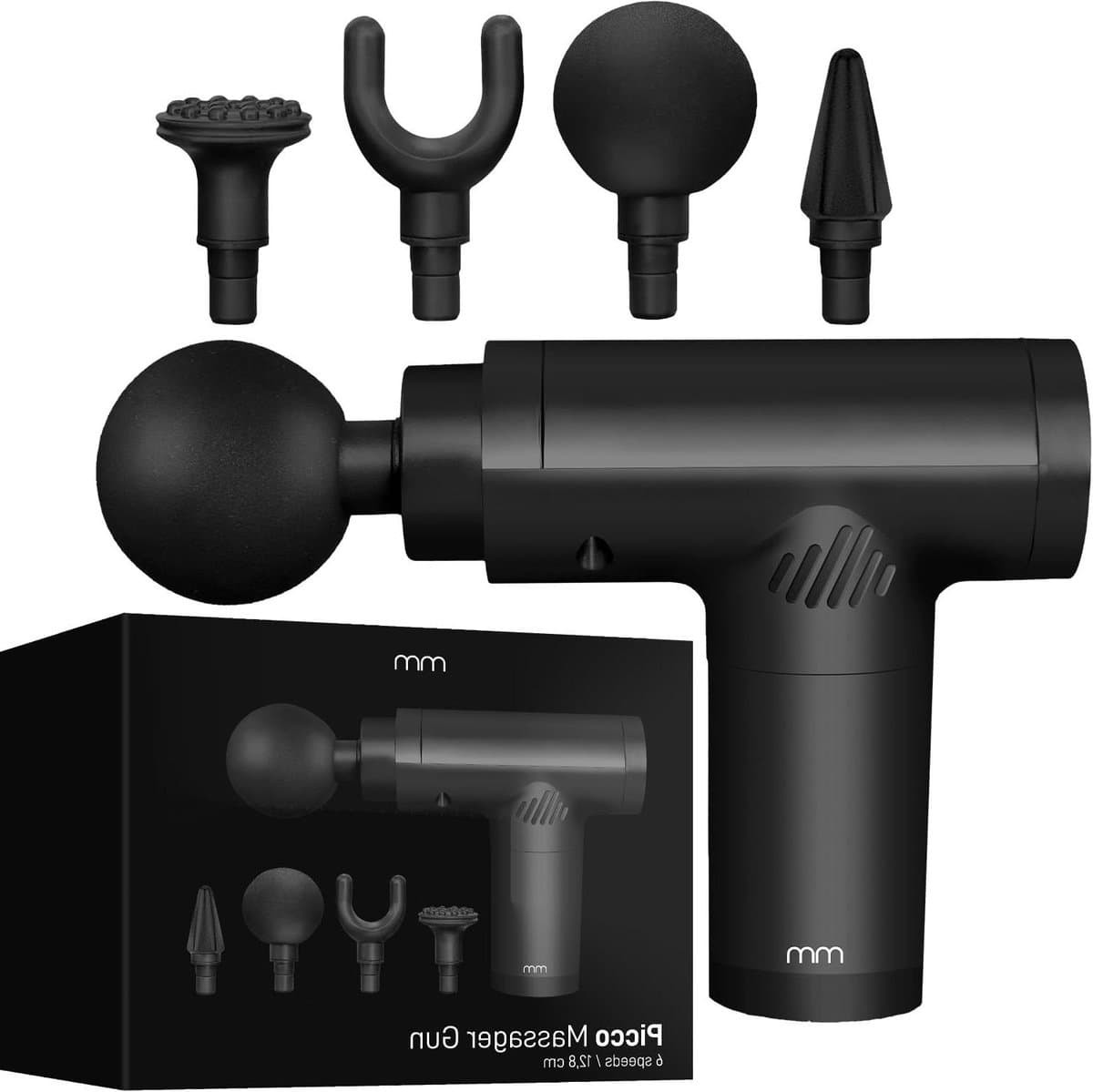 Massage Gun - Spierontspanner Percussie - Herstel Bevorderen - Diepe Weefsel Stimulatie - 0.61 kg - Zwart — afbeelding 1